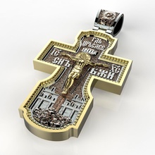 cruz de jesus a jóias pulseira pingente brincos botões punho ouro prata platina crucifixo colar anel diamante túmulo igreja religião deus cristão sepultura pingentes 3d print model - Mito3D