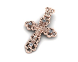 cross jesus 3s jewelry pendnt church christian christ pendant jewel pendants 3d print model - Mito3D