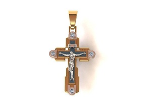 cross kr 01 fashion crucifix jesus christ religious christian holy religion bible christianity orthodox jewelry pendants beauty 3d print model - Mito3D