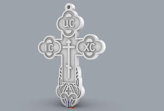 cross kr 144 fashion jesus christ religious christian holy religion bible christianity orthodox jewelry pendants beauty jewish religiou gold god jesu object 3d print model - Mito3D