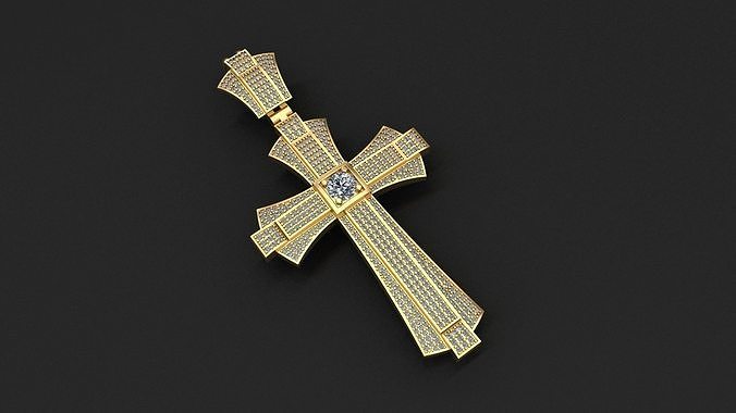 cross man woman diamonds jewelry pendants gold pendant diamond printable jewellery necklace rings jewel gem silver art golden briliant 3D print model - Mito3D