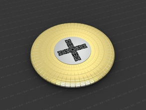 çapraz madalyon sanat süs Hıristiyan Bronz altın dini para İsa ibadet Katolik Ortodoks cips rahatlama Gümüş kolye mücevher takı 3dotworks paralar rozetleri paraları 3d print model - Mito3D