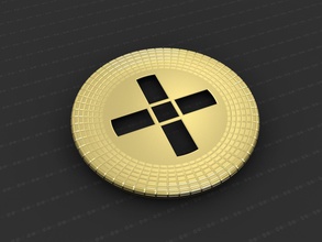 cross medallion art ornament christian bronze gold religious coin jesus worship catholic orthodox chips relief silver money pendant jewellery jewelry 3dotworks coins badges 3d print model - Mito3D