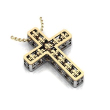 cross model br055 jewelry 3d printable fashion accessory prototyping pendant character clothing 3d print model - Mito3D