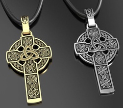 cross old church slavonic bilateral jewelry jewell jewel gold silver religion symbol printable pendants 3d print model - Mito3D