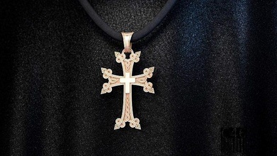 traverser modèle bijoux impression cire arménien religion religieux suspension ornements décoration ornement conception imprimable religiou objet jésus pendentifs 3d print model - Mito3D