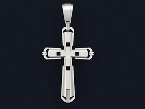 cross pendant necklace jewelry silver gold platinium fashion fashionable beauty pendants 3d print model - Mito3D