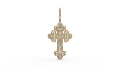 cross pendant jesus gold jewel jewellry jewelry silver printable diamond fashion solitaire saphire ruby necklace church christian christ religiou object pendants 3d print model - Mito3D