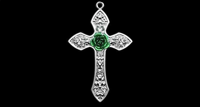 cross pendant pendants gold silver printable jewelry jewel necklace jesus gothic style 3D print model - Mito3D