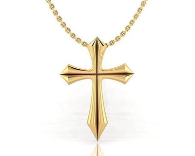 traverser pendentif bijoux pendentifs or argent diamant Christian Jésus imprimable Collier bijou religieux Punasaraj religion 3dotworks 3d print model - Mito3D