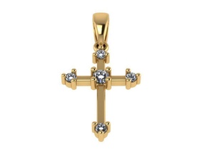 cross pendant 10 stl jewelry jewellery necklace fashion beauty printable gem stone gold silver diamond sterling engagement ring jewel pendants jesus christ 3d print model - Mito3D