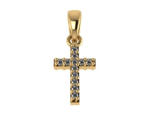cross pendant 21 stl jewelry jewellery necklace fashion printable gem stone gold diamond sterling engagement ring jewel pendants jesus christ mold rubber 3d print model - Mito3D