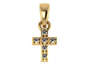cross pendant 22 stl jewelry jewellery necklace fashion printable gem stone gold diamond sterling engagement ring jewel pendants jesus christ mold rubber 3d print model - Mito3D