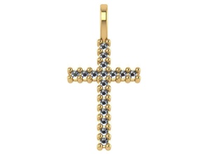 kreuz anhänger 24 stl schmuck halskette mode druckbar juwel stein gold diamant sterling engagement ring jesus christus schimmel gummi 3d print model - Mito3D