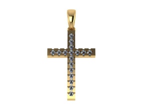 cross pendant 25 stl jewelry jewellery necklace fashion printable gem stone gold diamond sterling engagement ring jewel pendants jesus christ mold rubber 3d print model - Mito3D