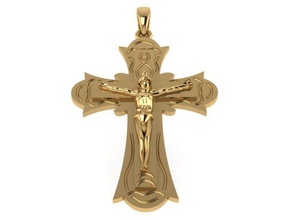 cruzar colgante pendiente 27 stl joyería joya collar moda imprimible roca oro diamante libra esterlina compromiso anillo colgantes jesús cristo molde caucho 3d print model - Mito3D