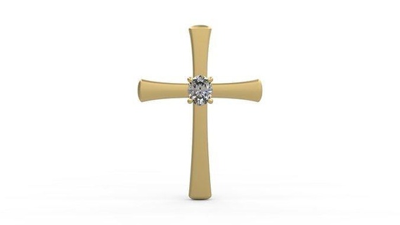 Cruz pingente 39 colar ouro jóia joalheria prata imprimível Jesus cristão crucifixo pingentes 3d print model - Mito3D