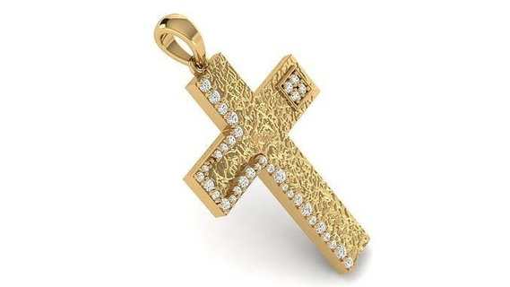 cross pendant cr03 gold silver symbol church christian printable jewel gem fancy fashion jewelry pendants 3d print model - Mito3D