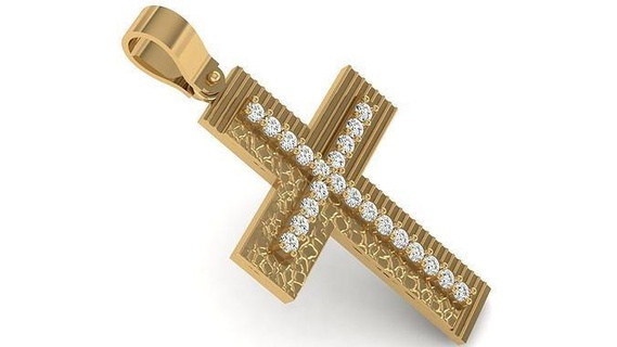 cross pendant cr06 symbol church gold silver copper 3d cad printable castable fancy fashion christian religion jewel gem jewelry pendants 3d print model - Mito3D