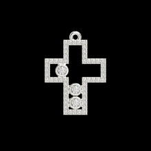 cross pendant gems 3dm stl cad symbol church religion christian christ silver jesu jewel jewish gold jewelry jewellery printable gem stone pendants hop 3d print model - Mito3D