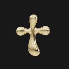 cross pendant minimalism gold silver jewellery jewelry pendants minimal printable 3d print model - Mito3D