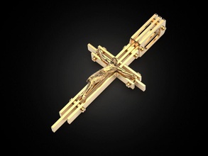cruz pratos religioso igreja cristão bíblia jesus joalheria impressão 3dprinted jóias imprimível projeto jóia dourado ouro prototipagem prata pingentes 3d print model - Mito3D