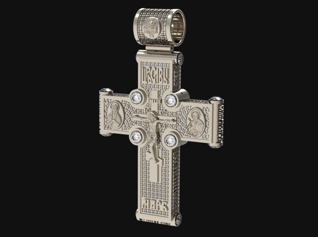 attraversare preghiera 180 Dio religione simbolo cristiano gioielleria oro squillare stampabile gioiello Fidanzamento diamante nozze moda solitario braccialetti collane jesu religiou 3D print model - Mito3D