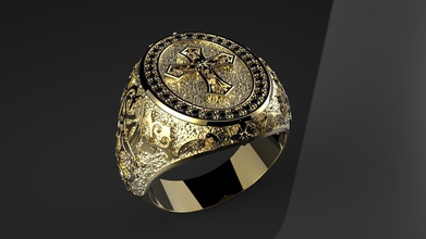 cross ring gold jewelry silver diamond jewellery gem jewel fashion brilliant engagem beauty rings 3d print model - Mito3D