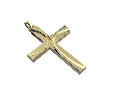 Kreuz Rose Gold Anhänger Schmuck Design Silber cad Juwel 3d Matrix Nashorn Sterling Halskette 3d print model - Mito3D