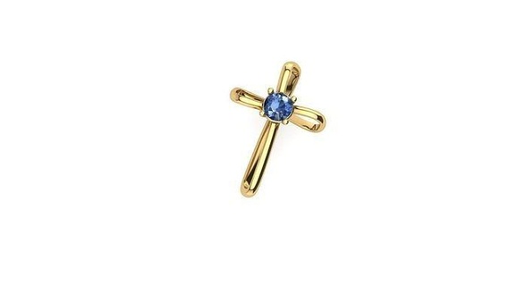 crosspd4mm Sanat altın kolye mücevher sterlin gümüş yazdırılabilir yüzük çapraz takı tasarım taşlar elmas nişan parlak 3d print model - Mito3D