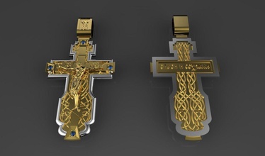 cross jewelry religion symbol gold spirituality silver god church sacred shining deity religiou object pendants 3d print model - Mito3D