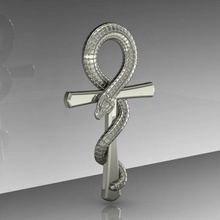 crosssnake1405 serpent de la croix or joyau gem bijoux pendentifs 3d print model - Mito3D