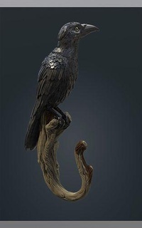 cuervo pájaro Arte animales esculturas animal 3d print model - Mito3D