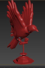 crow stand bird flying sculpt 3d print life wind wings wild raven art sculptures 3d print model - Mito3D