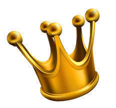 taç altın kral kraliçe kraliyet telif sanat 3D print model - Mito3D