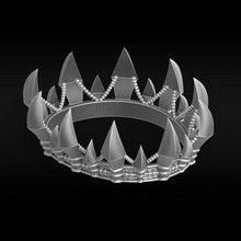 crown stl printable jewelry silver king queen royalty luxury symbol cosplay game masquerade mask games toys 3d print model - Mito3D