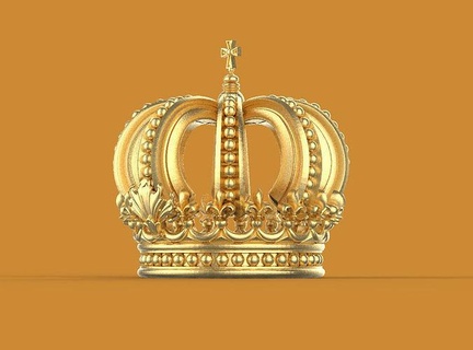 corona re royalty reale monarca imperiale trono regno miniature corone arte sculture gioielleria oro argento squillare pendente 3d print model - Mito3D