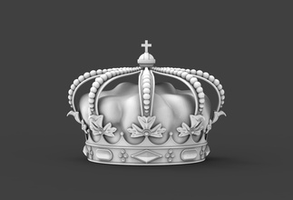 coroa joalheria rei decoração vestem vestível 3d print model - Mito3D