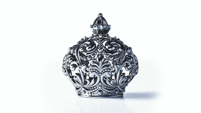 crown ornate silver vase jewelry corona jewel decoration 3d print model - Mito3D