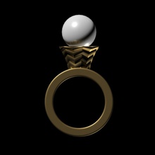 coroa jóias anel cera de metal argila anéis 3d print model - Mito3D