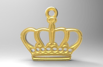 crown king queen jewelry art 3d print model - Mito3D