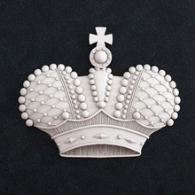 gioielleria pendente corona 1 decorazione simbolo argento diamante squillare sterlina arte sculture 3d print model - Mito3D