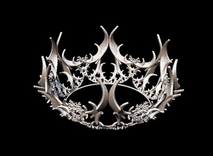 corona 3d modello stl formato file regale regina principessa royalty frattale cosplay gioielleria lusso ornato indossabile fata fiaba moda 3d print model - Mito3D