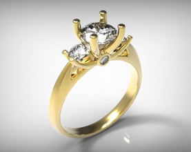 couronne diamant taille de l'anneau 19mm bijoux la goldcrown korona le joyau gem mariage platine or pierre précieuse les pierres précieuses diamants brillant coupures imprimable d'impression l'impression cnc l'engagement trois triplés anneaux bague en anneau 3d print model - Mito3D