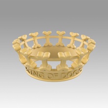 corona perros rey de los la a el metal reina lujo brillante oro joyería perro animal hobby diy afición bricolaje otros 3d print model - Mito3D