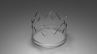coroa coração buracos 3dprinting decoração liquidificador passatempo faça 3d print model - Mito3D