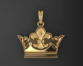 taç kolye elmaslar altın elmas mücevher takı yuvarlak kesim değerli sterlin yazdırılabilir gümüş düğün parlıyor nişan Kraliyet zambak 3d print model - Mito3D