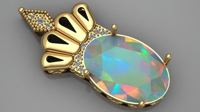 taç kolye takı lüks parlıyor altın sterlin yazdırılabilir mücevher moda platin gümüş elmas yüzük parmak düğün güzellik Kraliyet Kadın güzel 3d print model - Mito3D