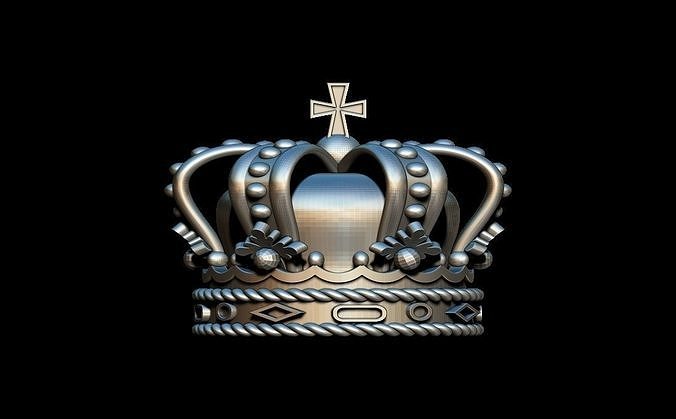 corona pendente re reale monarca trono regno miniature corone arte sculture gioielleria oro argento squillare ciondoli 3D print model - Mito3D