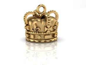 couronne pendentif en argent de conception bijoux joyau la d'argent or mode le platine 3d femme caractère l'homme vêtements pendentifs 3d print model - Mito3D